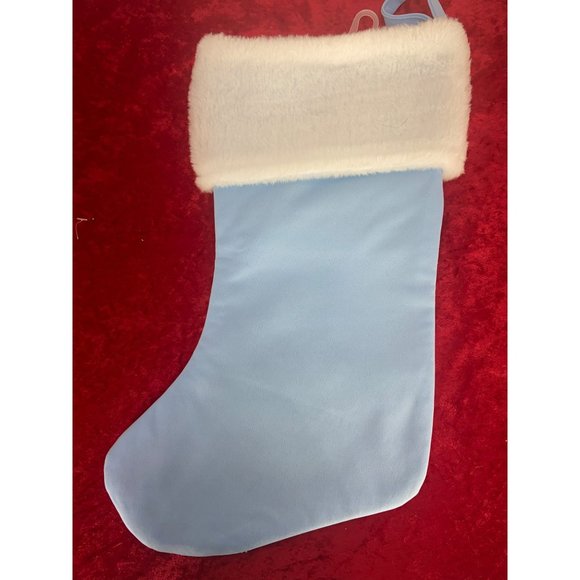 Paw Patrol Nickelodeon LIght Blue White Trim Christmas Stocking - Picture 2 of 5